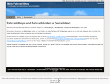 Tablet Screenshot of mein-fahrrad-shop.de